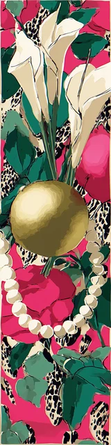 Free printable Christmas bookmarks of pearl Christmas decor